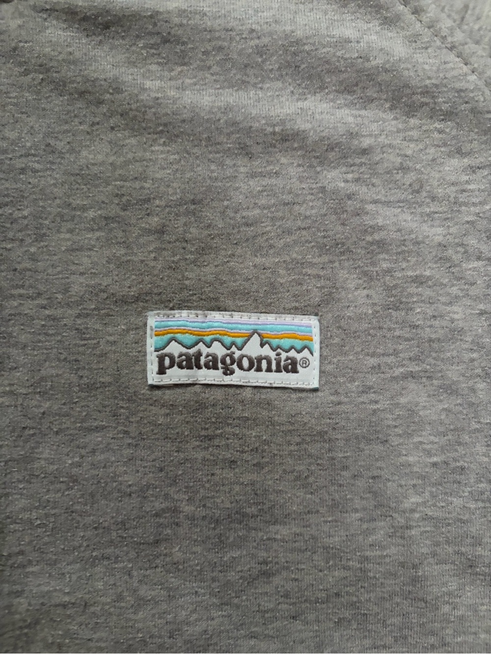 Patagonia Gray Crewneck Sweatshirt with Mountain Logo